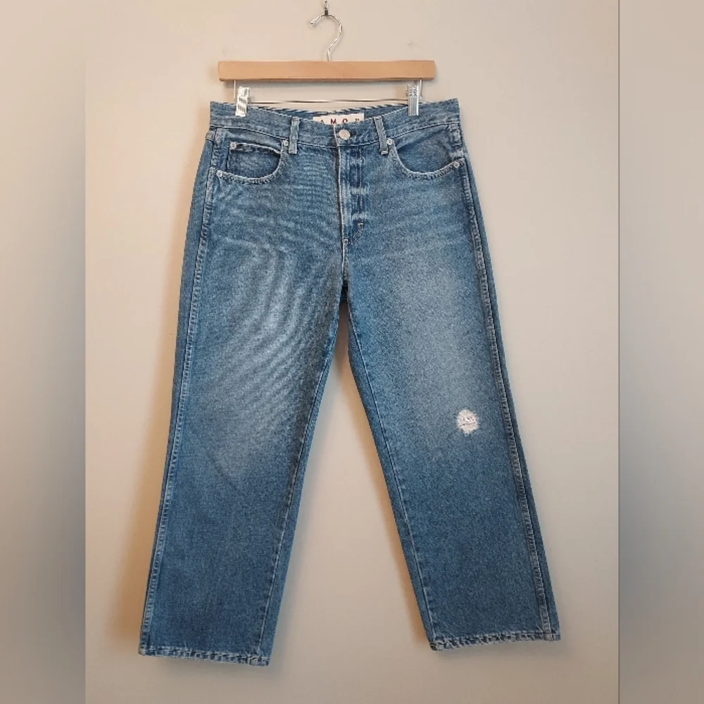 AMO Billie High Rise Cropped Denim Jean Jeans Size 27 - Picture 4 of 12